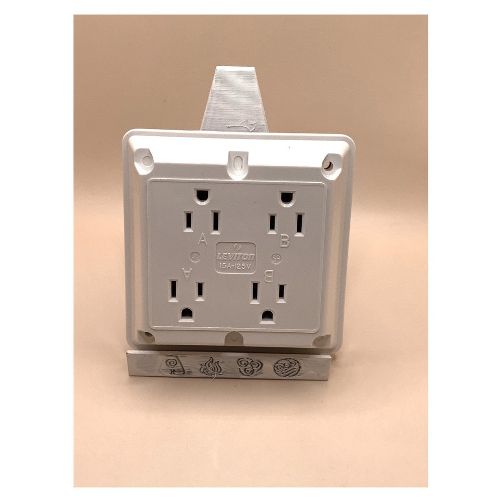 Leviton‎ 1254-W Quadplex Receptacle 15A 125V White